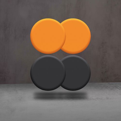 Almohadillas Freestyle Negro/ Naranja